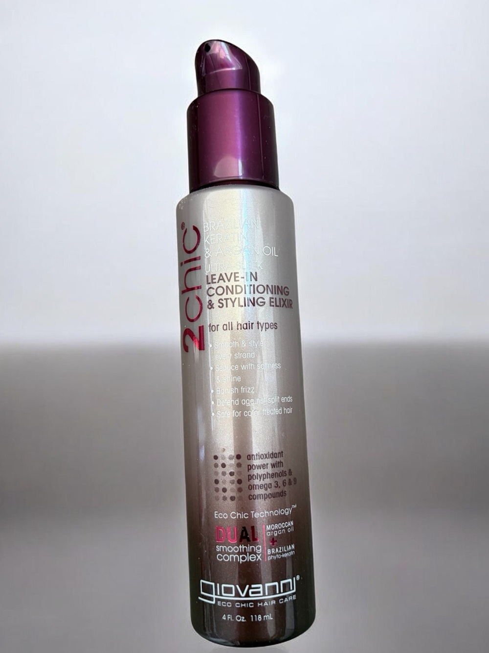 Giovanni 2chic Leave-In Conditioning & Styling Elixir — Rose Pink